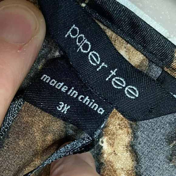 Paper tee 3X leopard print top - Picture 4 of 5